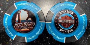 Hot Rod Harley-Davidson poker chip