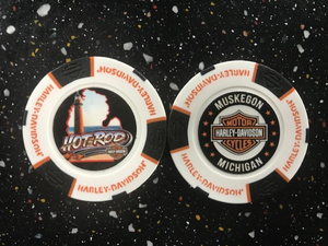 Hot Rod Harley-Davidson poker chip